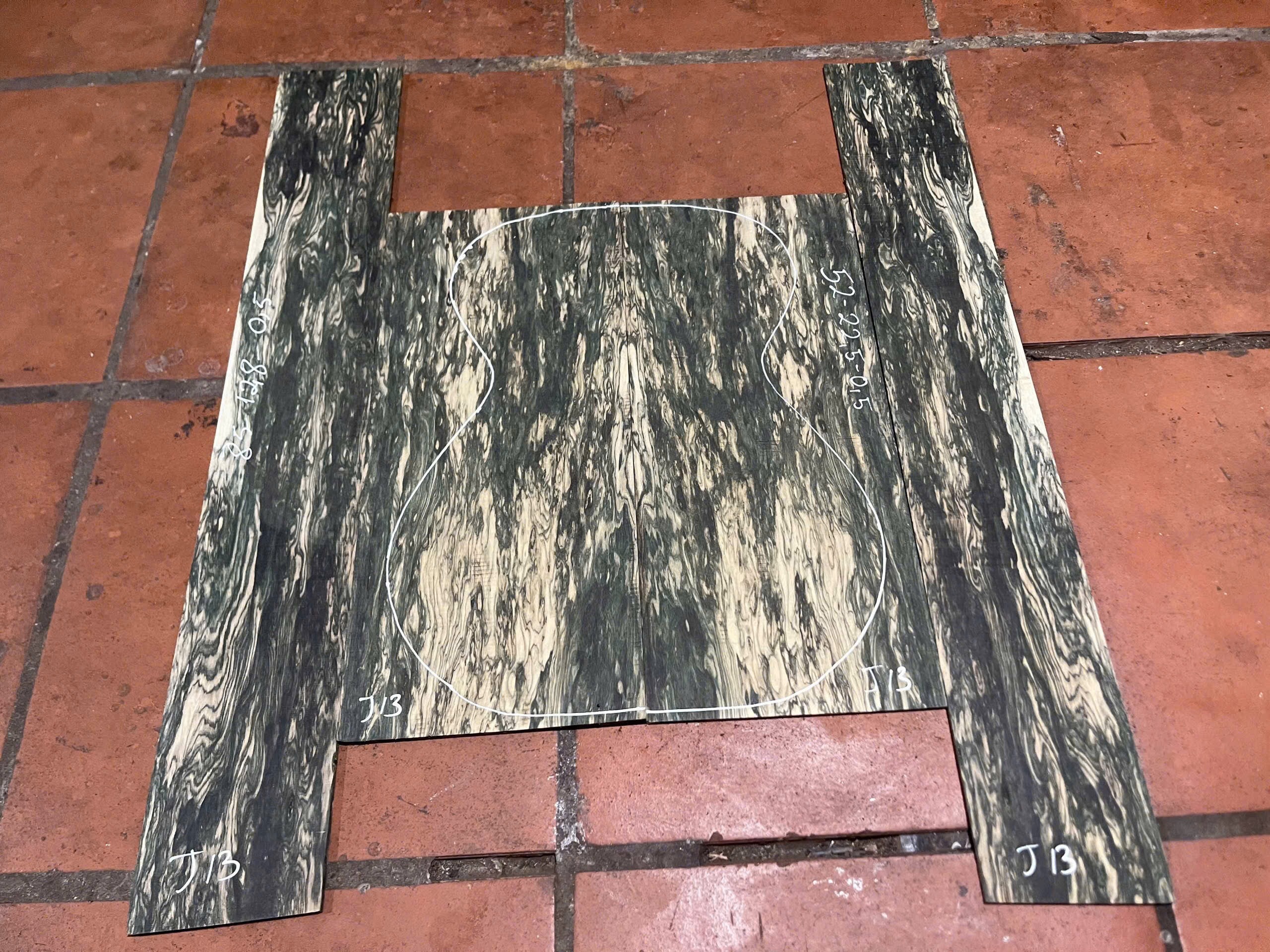 A distinctive type of ebony, distinguished by stunning polka-dot patterns; an exceptionally rare wood.