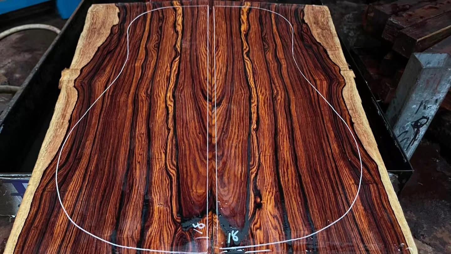 Striped Cocobolo Acoustic Guitar Set