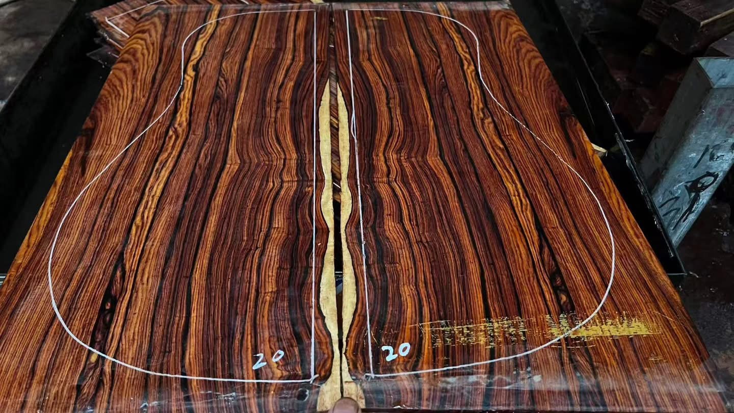 Striped Cocobolo Acoustic Guitar Set